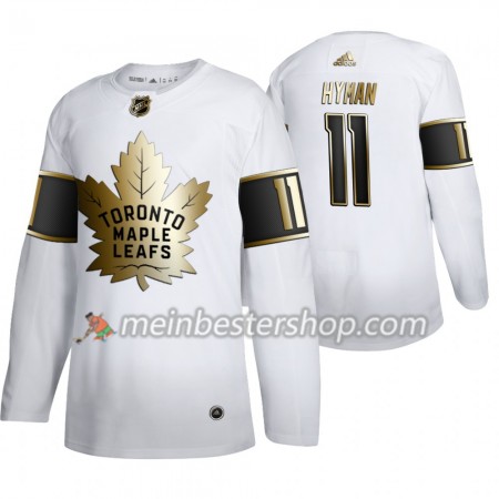 Toronto Maple Leafs Zach Hyman 11 Adidas 2019-2020 Golden Edition Weiß Trikot Authentic - Herren